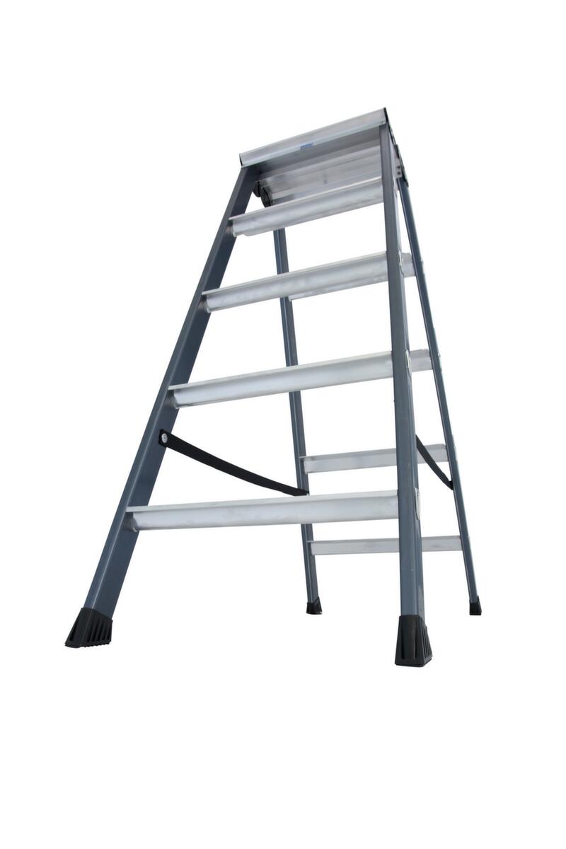 Krause Geëloxeerde dubbele ladder MONTO® SePro D®, 2 x 5 treden met antislipprofiel  ZOOM