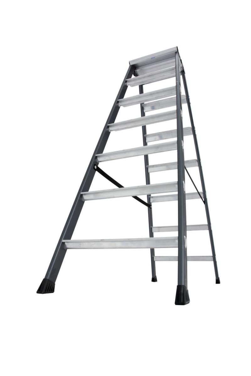 Krause Geëloxeerde dubbele ladder MONTO® SePro D®, 2 x 7 treden met antislipprofiel  ZOOM