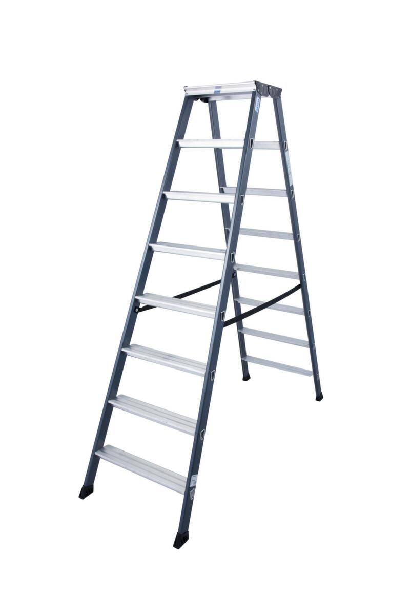Krause Geëloxeerde dubbele ladder MONTO® SePro D®, 2 x 8 treden met antislipprofiel  ZOOM