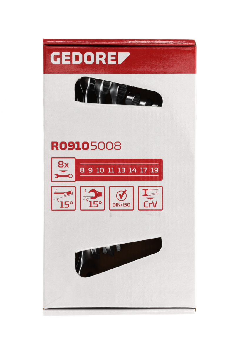 GEDORE R09105008 Ringsleutelset 9-19 mm 8 stuks  ZOOM