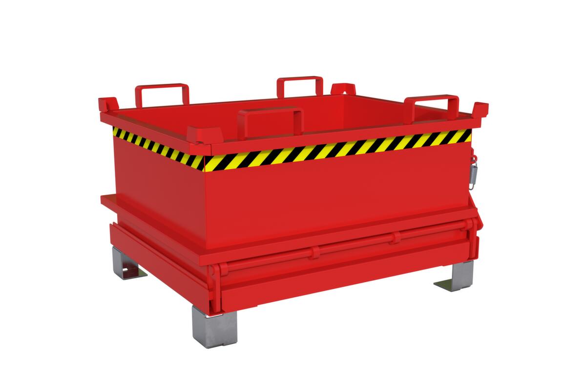 Bauer Mini-bodemklepcontainer MSB 250 in RAL3000 vuurrood  ZOOM