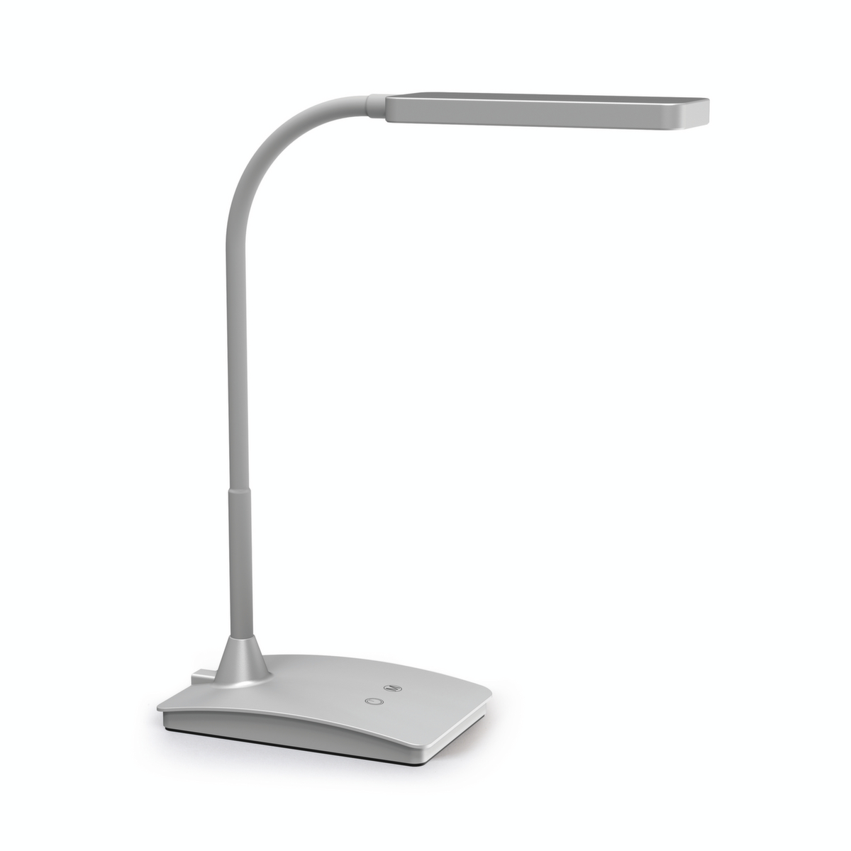 MAUL Compacte LED-bureaulamp MAULpearly colour vario met instelbare kleurtemperatuur, licht daglicht- tot warmwit, zilverkleurig  ZOOM