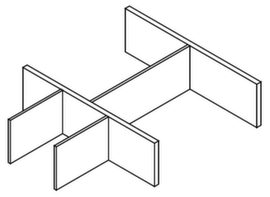 Verdelervoor verrijdbaar ladeblok