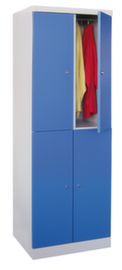PAVOY Dubbeldekse lockerkast Basis PlusH x B x D 1800 x 600 x 500 mm2 x 2 vakkenvak B 300 mmcil.-slotsokkel
