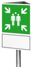 Bord voor vluchtroutesignalering verzamelpunt