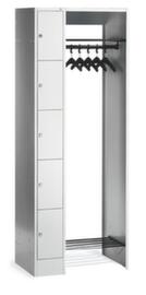 C+P Locker met kapstok Classic lichtgrijs met 20 vakken