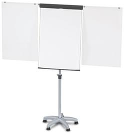 MAUL verrijdbare flipover MAULstandard met 2 papieren houders, hoogte 1780 - 1960 mm