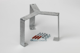 VAR Vloerbevestiging voor afvalbakverzinkt staal