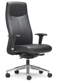 ROVO-CHAIR Draaistoel ROVO XL 5910 A 5-04, bekleding nappaleer, zwart