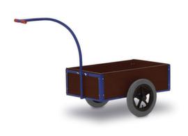 Rollcart Handtrekwagendraagverm. 150 kglaadvl. L x B 700 x 425 mmzeefdrukplaathouten bakRAL 50102 wielenluchtbanden