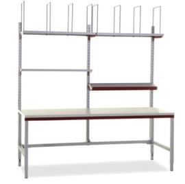 Rocholz Complete paktafel System Flex M1 met bodems en steekbeugels, breedte x diepte 2000 x 800 mm