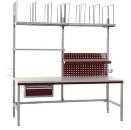 Rocholz Complete paktafel System Flex M2 met geperforeerde plaat, breedte x diepte 2000 x 800 mm