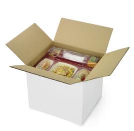 Witte golfkartonnen vouwdoos met 40 kg draagvermogen