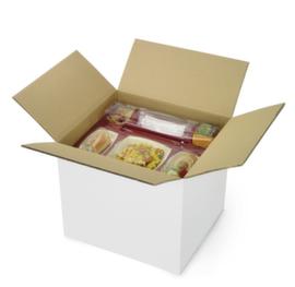 Witte golfkartonnen vouwdoos met 40 kg draagvermogen