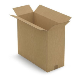 Platte verzenddoos in bruin