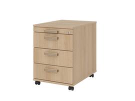 Verrijdbaar ladeblok Up and Down, 3 lade(n), eiken/eiken