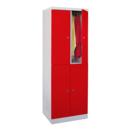 PAVOY Dubbeldekse lockerkast Basis PlusH x B x D 1800 x 600 x 500 mm2 x 2 vakkenvak B 300 mmcil.-slotsokkel