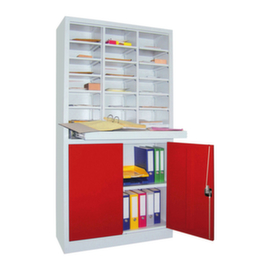 PAVOY Post- en sorteerkast Basis met werktafel of kastH x B x D 1950 x 1000 x 400 mm18 vakken