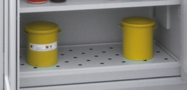 Lacont Afdekking van geperforeerde plaatstaal storeLAB voor bodemopvangbak