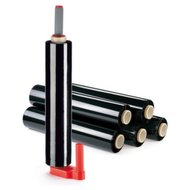 Stretchfolieset met 6 rollen en afroller