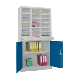 PAVOY Post- en sorteerkast Basis met werktafel of kastH x B x D 1950 x 1000 x 400 mm18 vakken