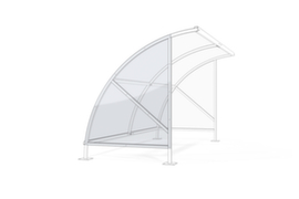 WSM Zijwand voor overdekte fietsenstalling