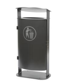 Afvalbak met schuine overkapping