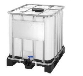 IBC-containerop kunststof palletmet uitloopventielin verschillende maten