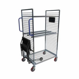 Verzamelwagen met opbouw van draadgaas