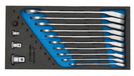 GEDORE 1500 CT1-7 URA Set steeksleutels met ringratel schakelbaar in controlegereedschapmodule