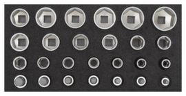 GEDORE RED R22150009 Dopsleutelset 1/2" 2/6 CT module 26-delig