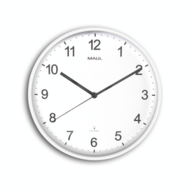MAUL Draadloze wandklok MAULsprint met cijferaanduiding, met Arabische cijfers en strepen, Ø 305 mm