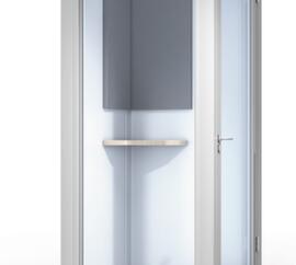 Kleusberg Hoek-bureaubakje TRENDLINE voor multifunctionele cabine