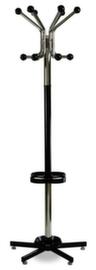 UDOBÄR Staande kapstok met parapluhouder, zwart/zilverkleurig