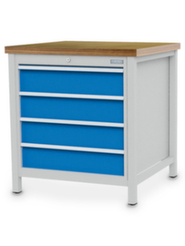 Bedrunka + Hirth Compacte werkbank met opbergruimte en multiplexplaat