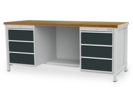 Bedrunka + Hirth werkbank met achterwand