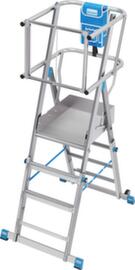 Krause telescopische platformladder STABILO® Professional SkyMatic met rondom lopende balustrade