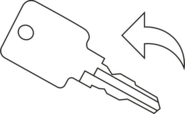 C+P Hoofdsleutel Classic Plus voor garderobekast of lockersysteem