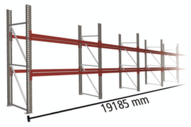 META Palletstelling MULTIPAL voor 60 pallets, 19185 mm breed, 3 opslagniveaus