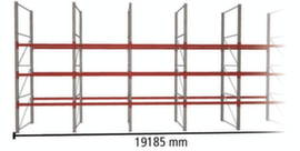 META Palletstelling MULTIPAL voor 80 pallets, 19185 mm breed, 4 opslagniveaus