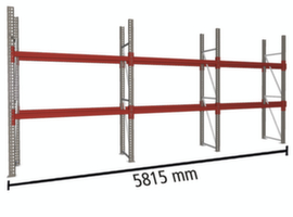 META Palletstelling MULTIPAL voor 9 pallets, 5815 mm breed, 3 opslagniveaus