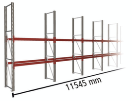 META Palletstelling MULTIPAL voor 18 pallets, 11545 mm breed, 3 opslagniveaus
