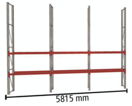 META Palletstelling MULTIPAL voor 12 pallets, 5815 mm breed, 4 opslagniveaus