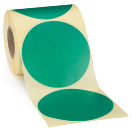 Groene verwijderbare signaaletiketten diameter 90 mm