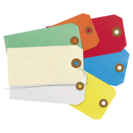 Witte Amerikaanse etiketten zonder metaaldraad 140x70 mm