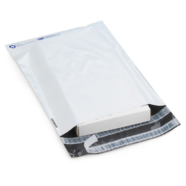 Proefpakket ondoorzichtige plastic envelop met retoursluiting 80% gerecycled Raja 34 x 39 cm
