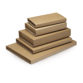 Kruiswikkelverpakking met zelfklevende sluiting bruin 31 x 22 cm