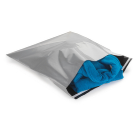 Gekleurde ondoorzichtige plastic envelop zilver Raja 40x30 100 micron