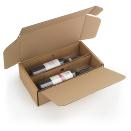 Flesverpakking met geïntegreerde foliebescherming 36,7 x 22,4 x 11,6 cm