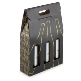 Flesverpakking met lakpapier Classic voor 3 flessen